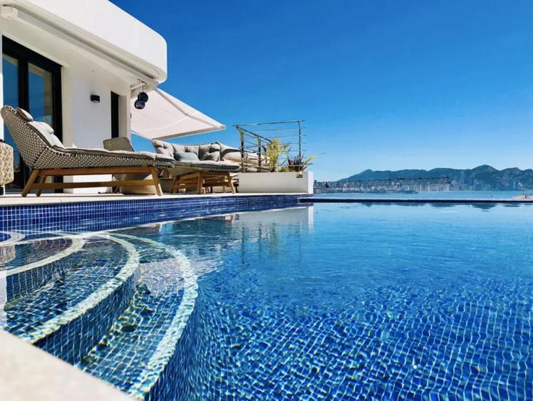 Luxurioeses Apartment In Benidorm Mit Pool Exterior foto